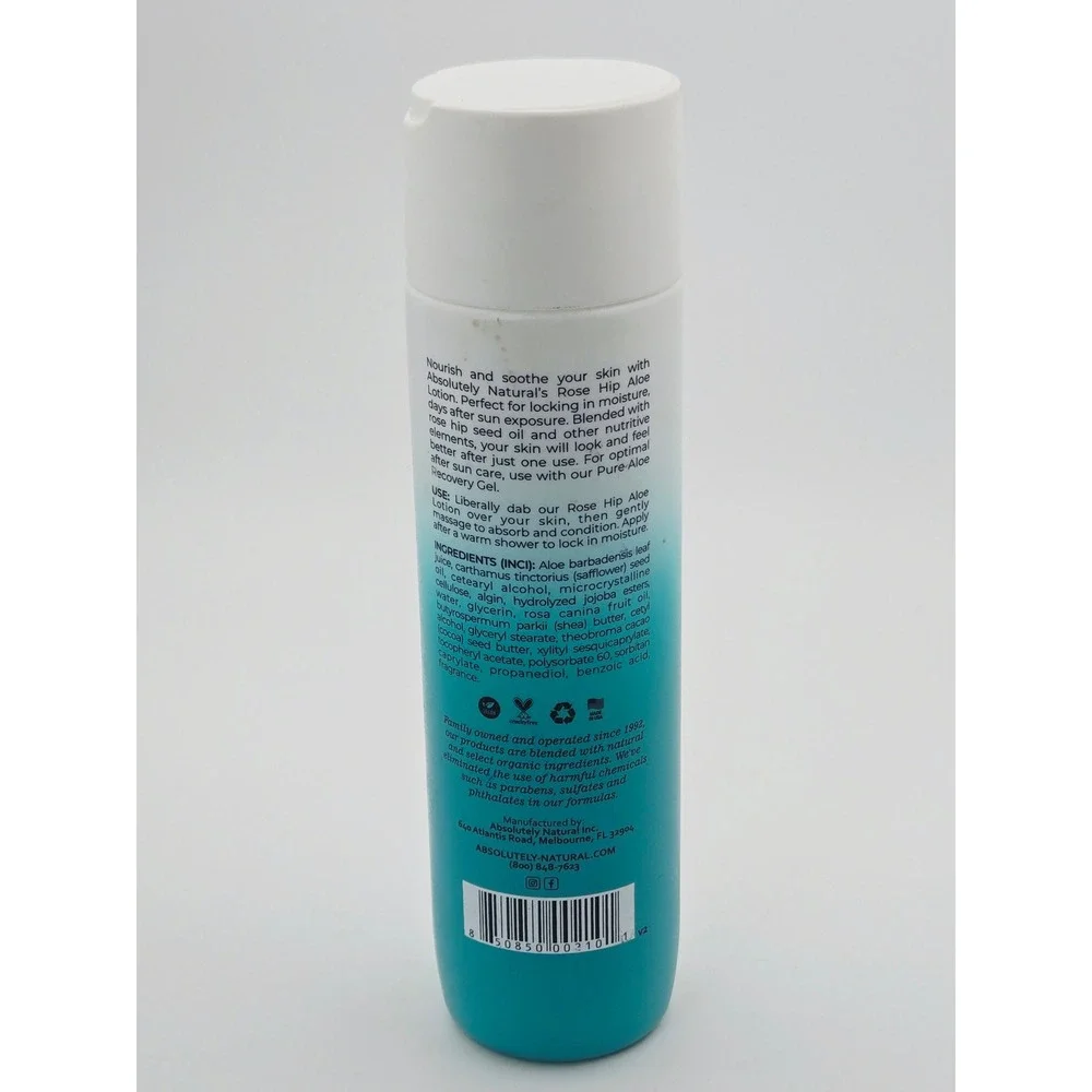 Absolutely‎ Natural Rose Hip Aloe After Sun Every Day Moisturizer 8 fl oz New